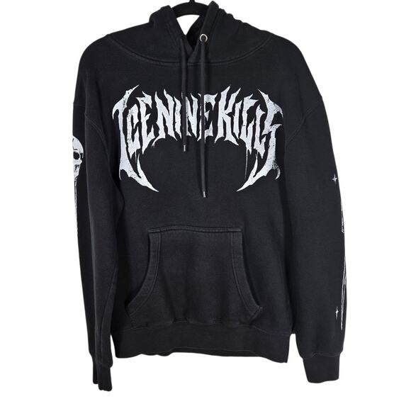 Ice Nine Kills IX Mask Horrorwood Graphic Hoodie Men’s Medium Black - Picture 4 of 10
